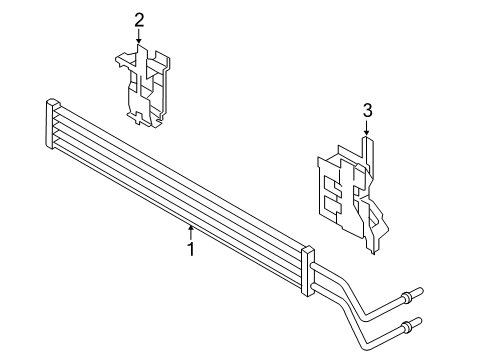 2015 BMW 750i Power Steering Oil Cooler Bracket, Power-Steering Cooler Diagram for 17117576829