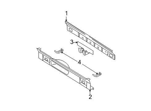 2005 Kia Sedona Rear Body Stay-Rear End Panel Diagram for 0K55253872A