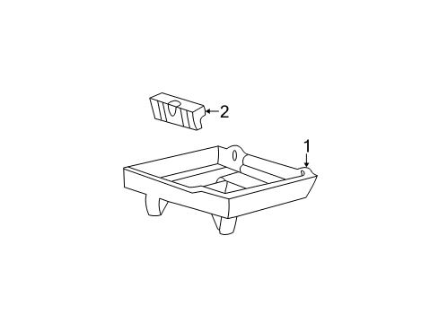 2001 Ford Mustang Battery Battery Tray Diagram for F7ZZ-10732-AA