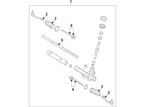 2020 Hyundai Palisade Steering Column & Wheel, Steering Gear & Linkage Rack Assembly-P/S Gear Box Diagram for 57730-S8000