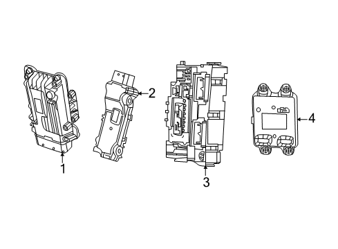 2020 Jeep Compass Electrical Components Module-Body Controller Diagram for 68411150AF