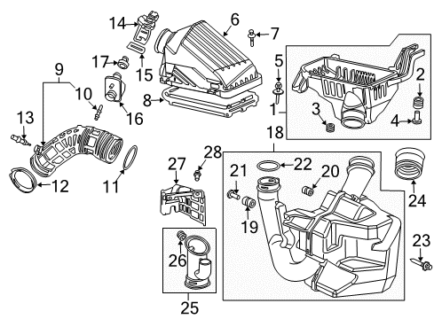 2004 Honda Accord Powertrain Control Tube, Air Flow Diagram for 17228-RAA-A00