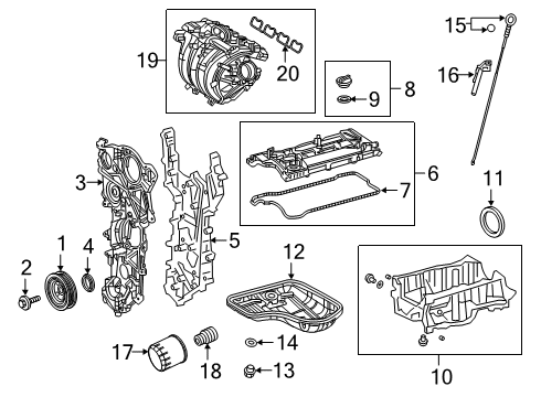 2020 Toyota Corolla Filters Valve Cover Diagram for 11201-F2010