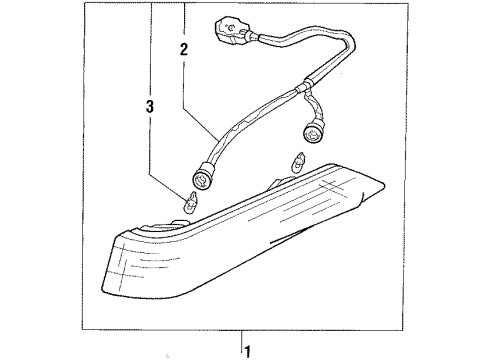 1987 Acura Integra Side Marker Lamps Light Assembly, Left Front Side Marker Diagram for 33850-SD2-A01