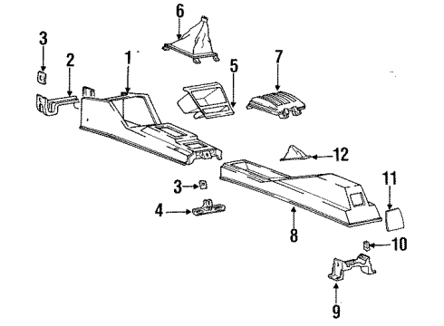 1990 Mitsubishi Precis Center Console Boot Assembly-Gear Shift Lever Diagram for 84680-24000-FD