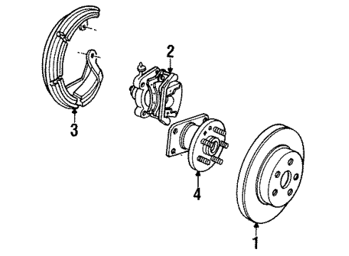 1992 Cadillac Seville Rear Brakes Flex Hose Diagram for 18032157