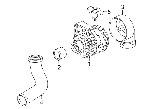 2006 BMW X5 Alternator Pulley Alternator Diagram for 12317540159