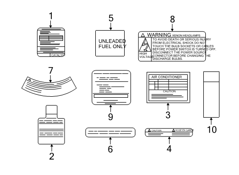 2014 Infiniti QX60 Information Labels Label-Caution Diagram for 40353-40U05