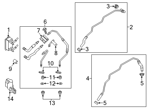 2013 Ford Fusion Trans Oil Cooler Valve Bracket Diagram for DG9Z-7B147-A