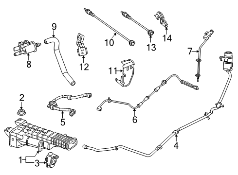 2020 Ram ProMaster City Emission Components Bracket-Oxygen Sensor Diagram for 68246599AA