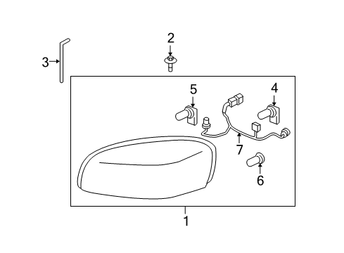 2006 Chevrolet Uplander Bulbs Headlamp Assembly Pin Diagram for 11570101