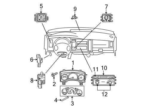 2004 Dodge Durango Switches Module-A/C And Heater Diagram for R5057279AC