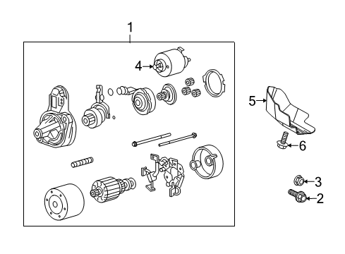 2008 Kia Rondo Starter Bolt Diagram for 1140410506P