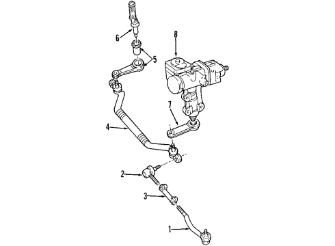 1999 Cadillac Catera P/S Pump & Hoses, Steering Gear & Linkage Seal, Steering Gear Pitman Shaft Diagram for 90539718