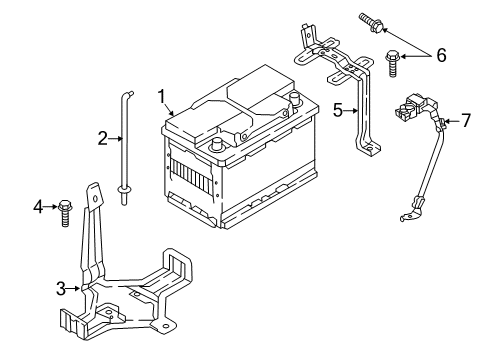 2017 Hyundai Sonata Battery Battery Sensor Assembly Diagram for 37180-E6101