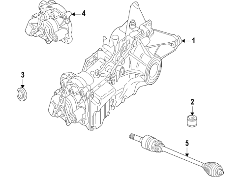 2020 Mini Cooper Clubman Drive Axles, Differential, Propeller Shaft Centre Mount, Aluminium Diagram for 26118613133
