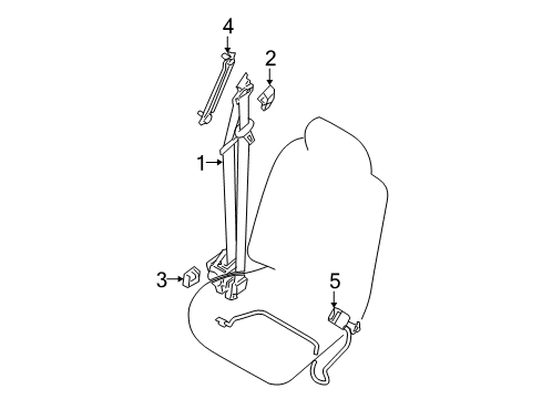 2012 Nissan Pathfinder Seat Belt Cover-Belt Anchor Diagram for 87836-ZS00A