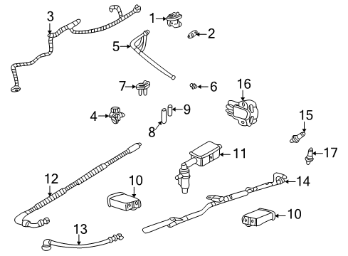 2004 Mercury Mountaineer Powertrain Control Tube Assembly Diagram for 4L2Z-9E498-CA