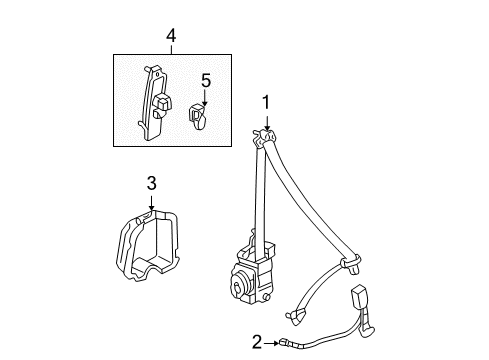 2003 Honda Accord Seat Belt Cover, Shoulder Slide Adjuster*NH220L* (CLEAR GRAY) Diagram for 81461-SDC-A01ZA