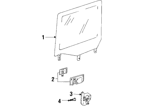 1988 Jeep Wrangler Tail Gate Half Door Latch Diagram for 55008131