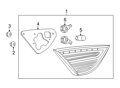 2017 Chrysler 200 Bulbs Lamp-Tail Stop Backup Diagram for 68110363AB