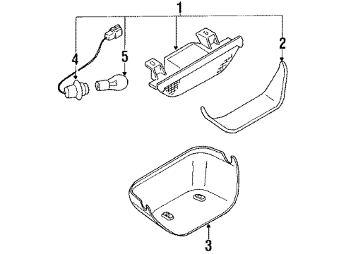 1990 Nissan Axxess High Mount Lamps Lamp Assembly-Stop Diagram for 26590-30R00