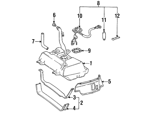 1992 Eagle Premier Senders Fuel Pump Diagram for 5019600AA