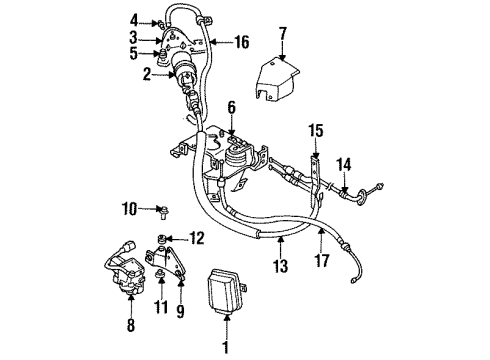 1992 Mitsubishi Expo Antenna Plug-Floor Diagram for MU670025