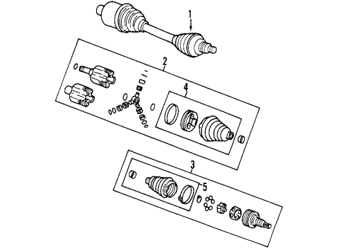 2012 Chevrolet Impala Front Axle Shafts & Joints, Drive Axles Intermediate Shaft Diagram for 22899104