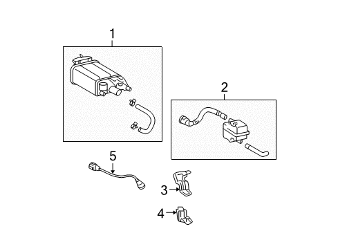 2005 Toyota Avalon Emission Components Oxygen Sensor Diagram for 89465-07050