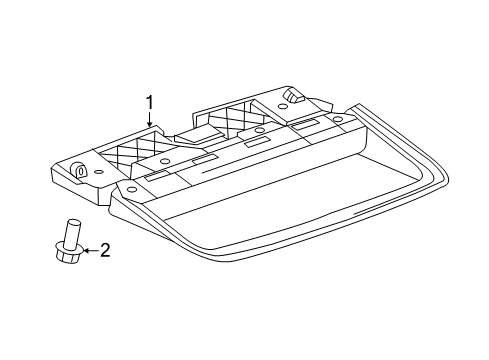 2017 Chevrolet Impala High Mount Lamps High Mount Lamp Diagram for 84289070
