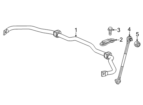 2022 Honda Civic Stabilizer Bar & Components - Front STABILIZER, FR Diagram for 51300-T43-J01