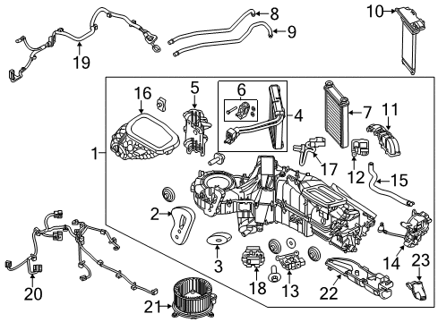 2014 Ford F-350 Super Duty Air Conditioner Heater Core Diagram for BC3Z-18476-B