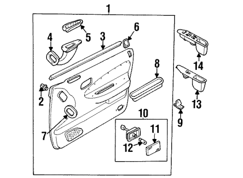 1995 Kia Sephia Bulbs Lamp-Front Courtesy Diagram for 0K9A05148006
