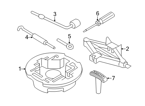 2011 Hyundai Equus Jack & Components Case-Tool Diagram for 09149-3N400