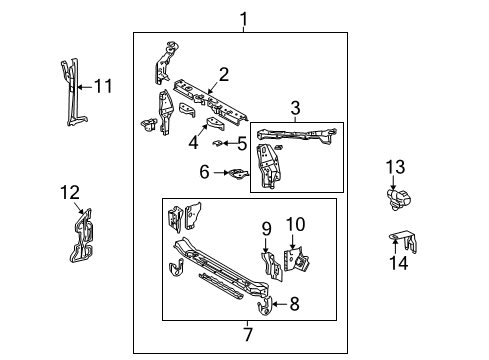 2009 Toyota Corolla Switches & Sensors Support Bracket Diagram for 53273-12120