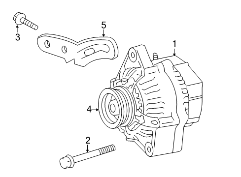 2015 Toyota Yaris Alternator Mount Bolt Diagram for 90105-10075