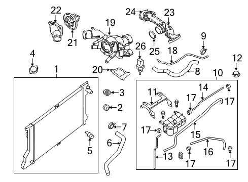 2016 Nissan NV3500 Powertrain Control Hose-Reserve Tank Diagram for 21741-1PD0A