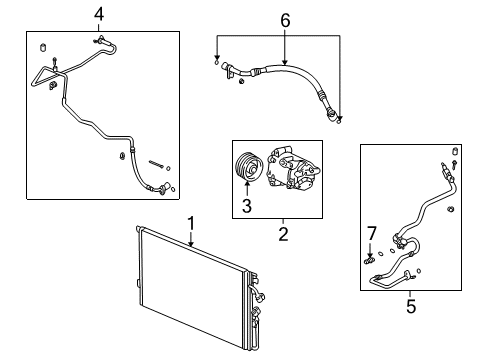 2007 Saturn Ion Air Conditioner Lower Pressure Hose Diagram for 15827558