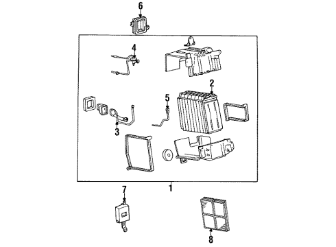 1997 Lexus GS300 A/C Evaporator Components Unit Assembly,Cooling Diagram for 88510-3A790