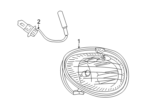 2004 Dodge Intrepid Bulbs Fog Lamp Diagram for 4574837