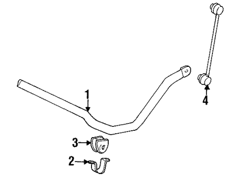 1995 Toyota MR2 Stabilizer Bar & Components - Front Bracket, Stabilizer, Front Diagram for 48824-17021