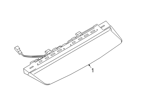 2016 BMW 550i High Mount Lamps Third Stoplamp Diagram for 63257230799