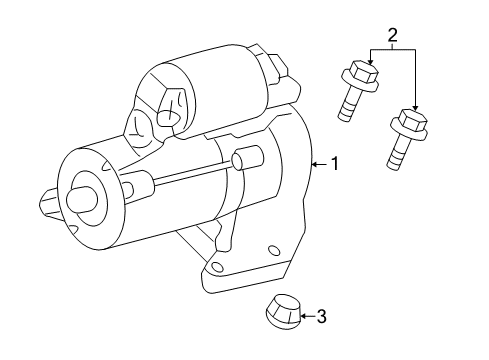 2009 Mercury Mariner Starter Starter Diagram for 9E5Z-11002-A