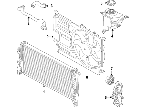 2019 BMW X1 Radiator & Components, Water Pump, Cooling Fan Coolant Pump Diagram for 11518623574