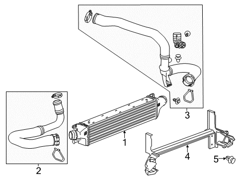 2017 Chevrolet Trax Intercooler Inlet Tube Diagram for 94516222