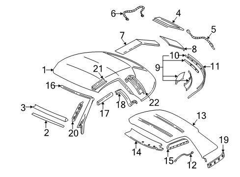 1995 Chevrolet Camaro Top Cover & Components Wire Harness Screw Diagram for 11502707