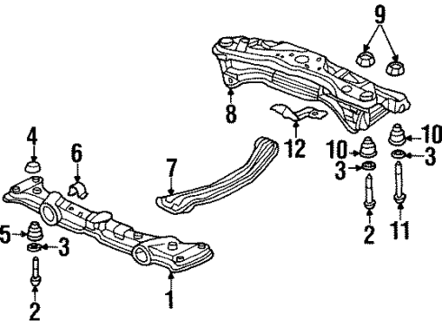 1998 Acura CL Suspension Mounting - Front Bolt, Flange (12X123) Diagram for 90192-SV7-A00