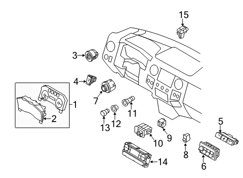 2013 Ford F-250 Super Duty A/C & Heater Control Units Dash Control Unit Diagram for BC3Z-19980-Q
