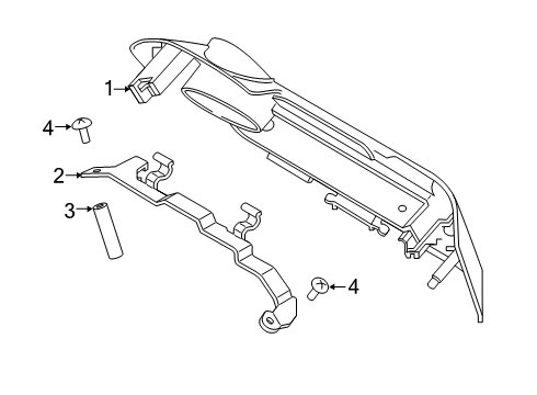 2020 Ford F-150 Engine Appearance Cover Engine Cover Bracket Diagram for JL3Z-6N081-A